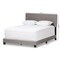 Baxton Studio Hampton Modern Light Grey Upholstered Queen Size Bed 136-7452 - alternate 8